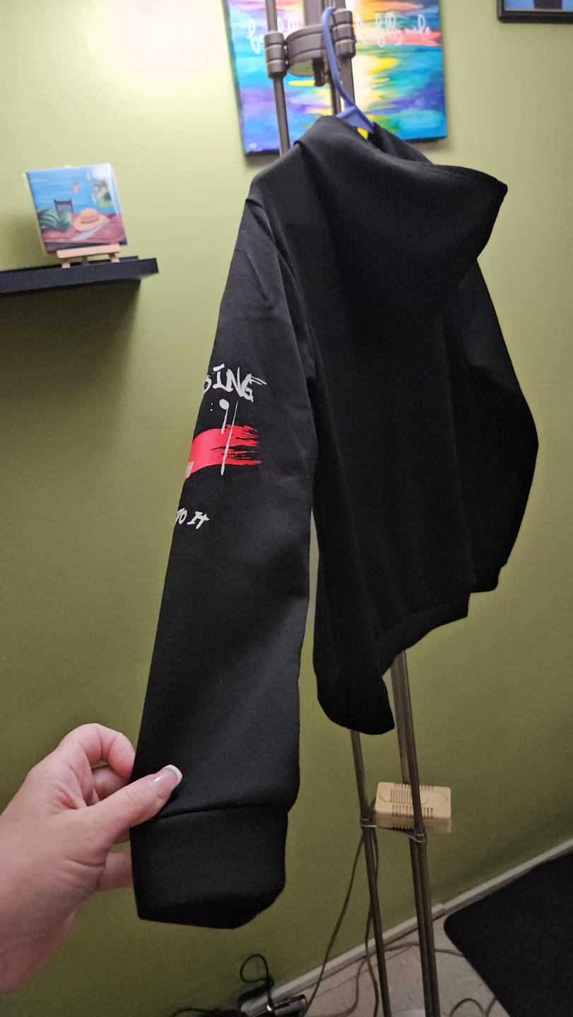 Shein Kids Black Graphic Hoodie 11-12Y - photo 3