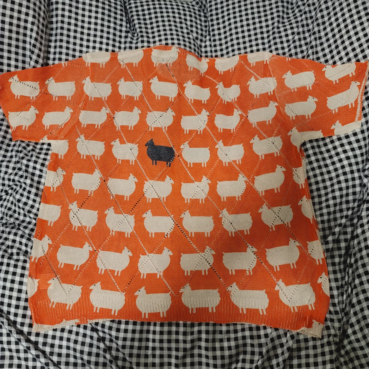 Women's Orange Sheep Knit Sweater-XXL - photo 2