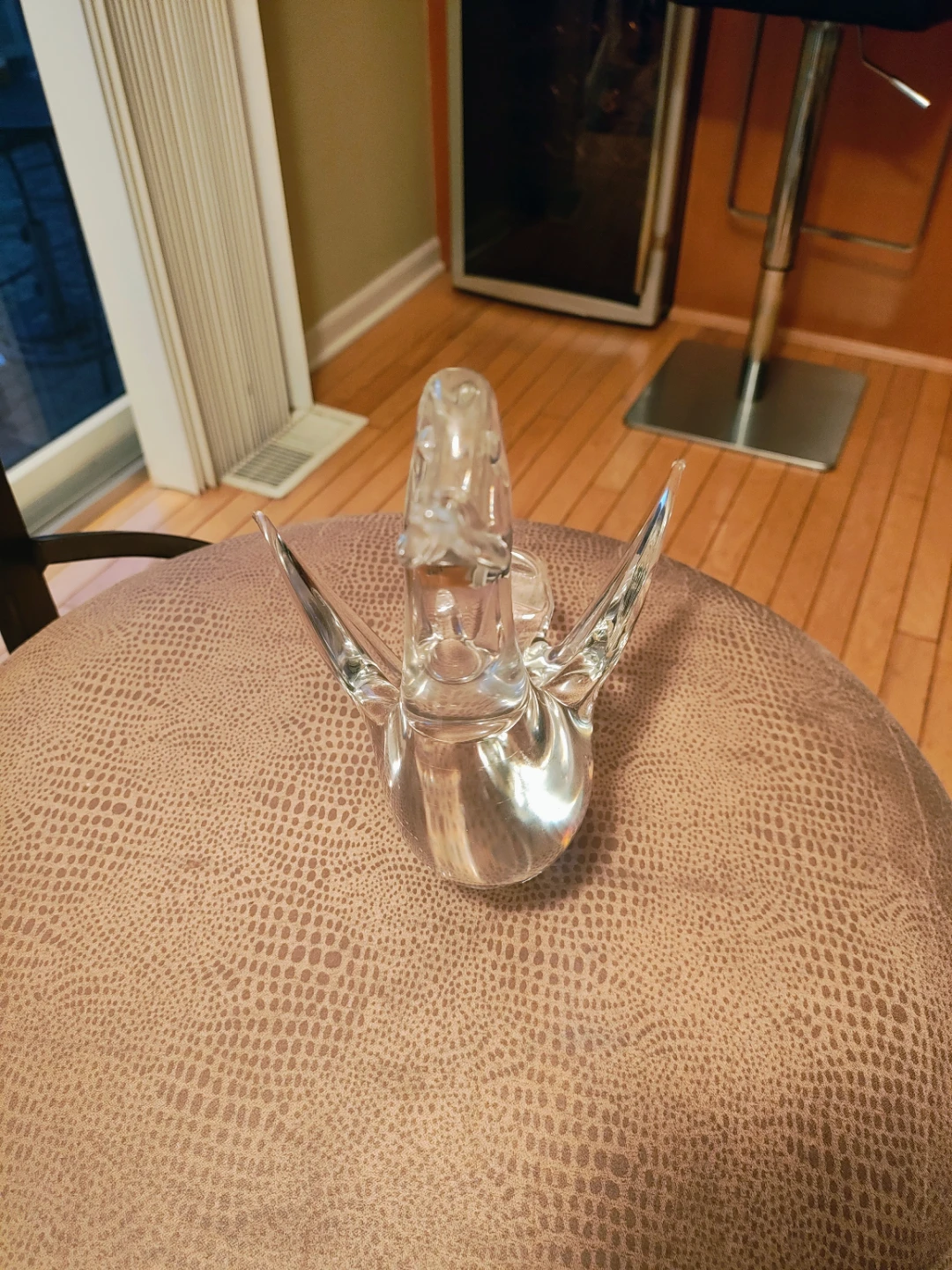 Vintage Heisey Crystal Goose Figurine – Wings Half Up (8.5") - photo 4