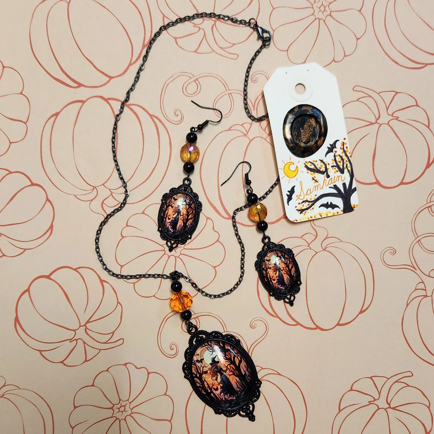 Samhain Necklace and Earring Set