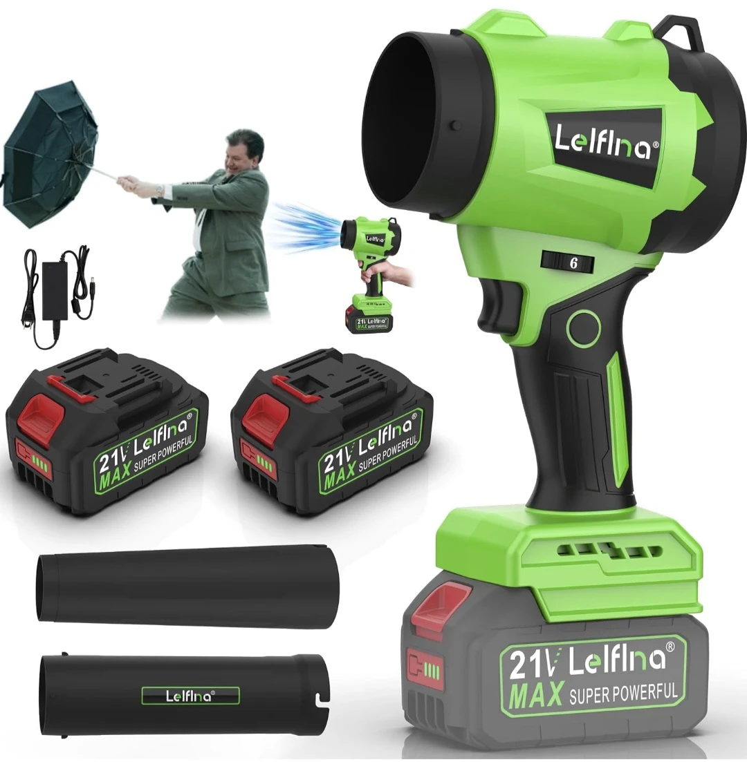 Lelfina Cordless Leaf Blower with 2 Batteries
