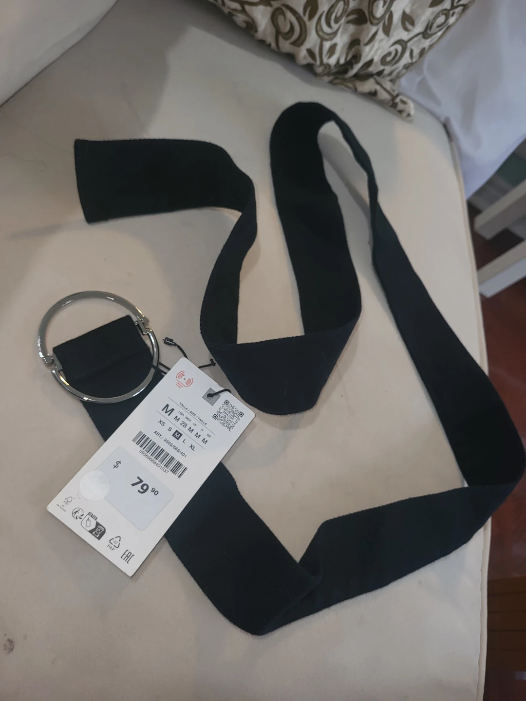 Black Zara Belt with Ring