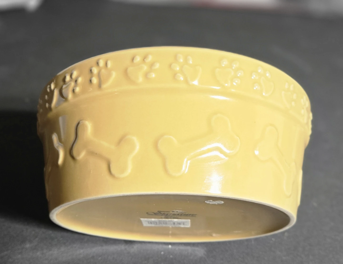 Bone & Paw Signature Pet Bowl - Medium - Yellow - photo 2