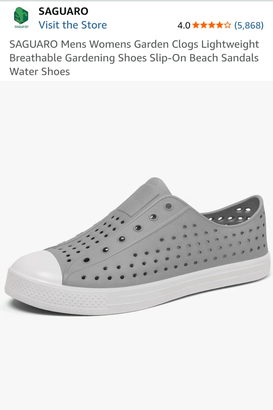 Grey Perforated Slip-On Shoes Size 37 - photo 4
