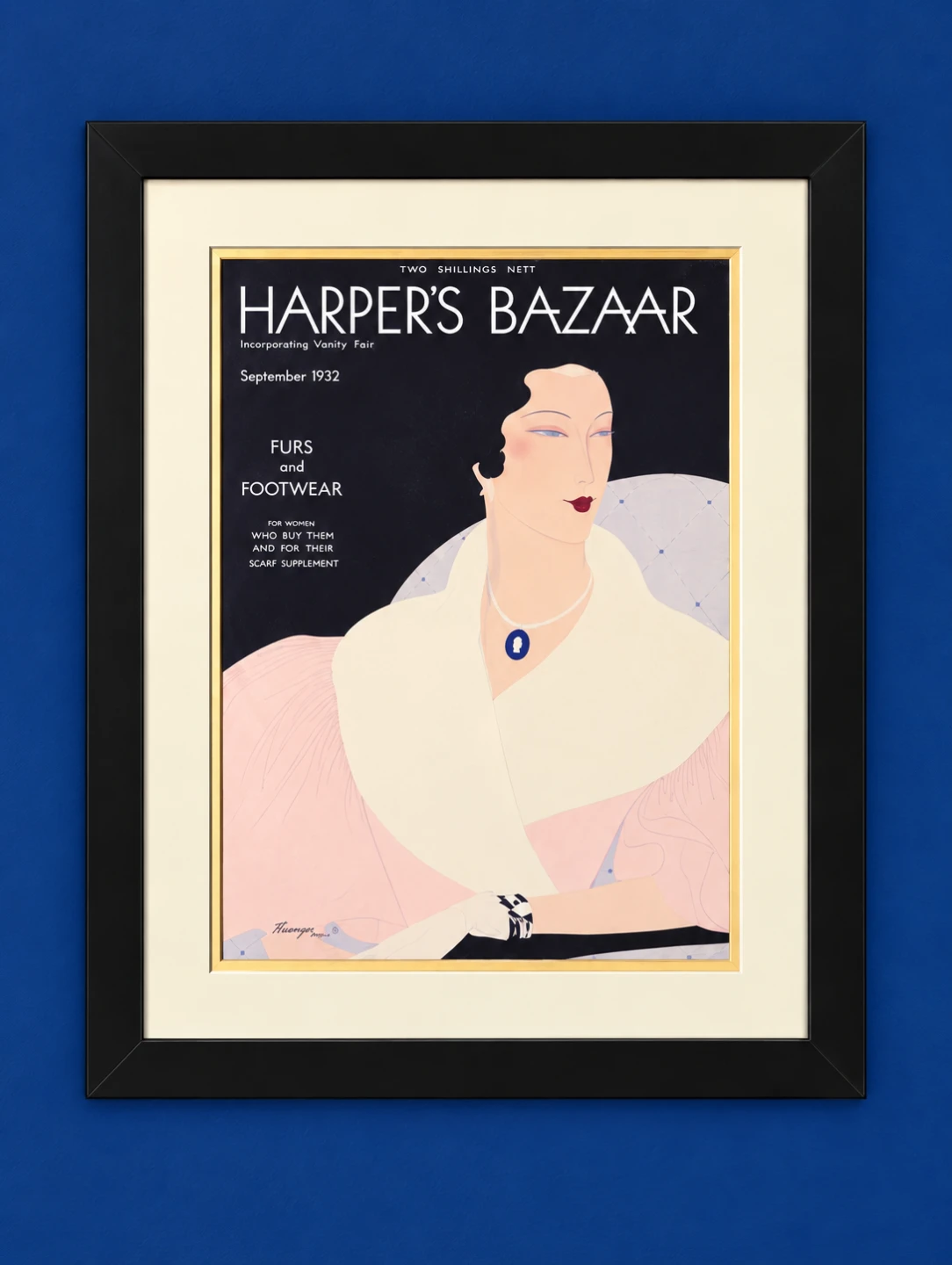 Set of 2 Vintage Harper's Bazaar Framed Art Prints - photo 3