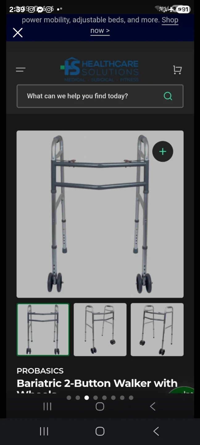 Guardian  xwide Folding Walker With Wheels brand new - photo 3