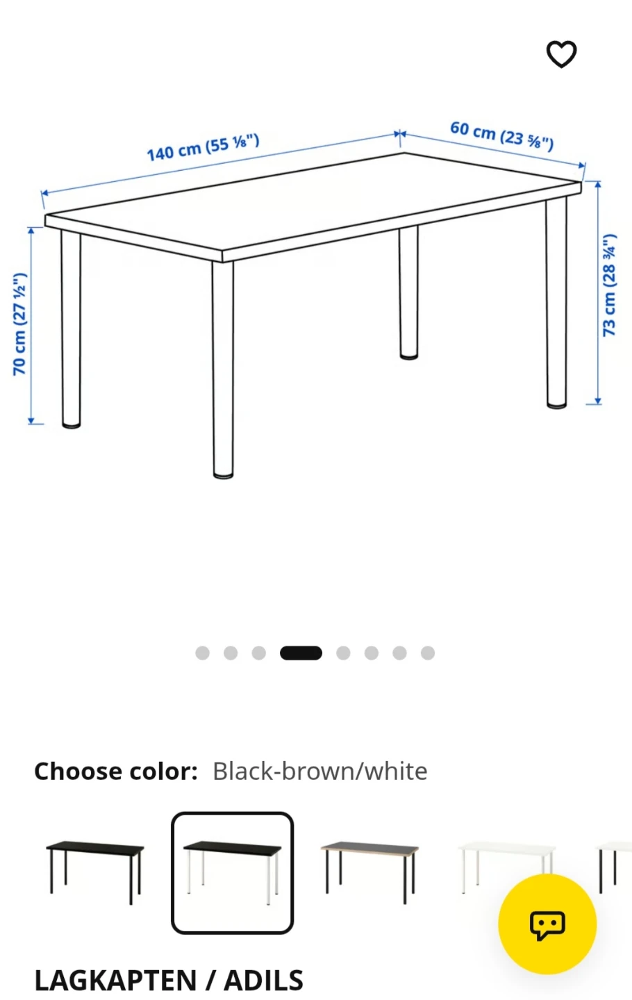 IKEA Lagkapten / Adils Desk - Black - photo 4