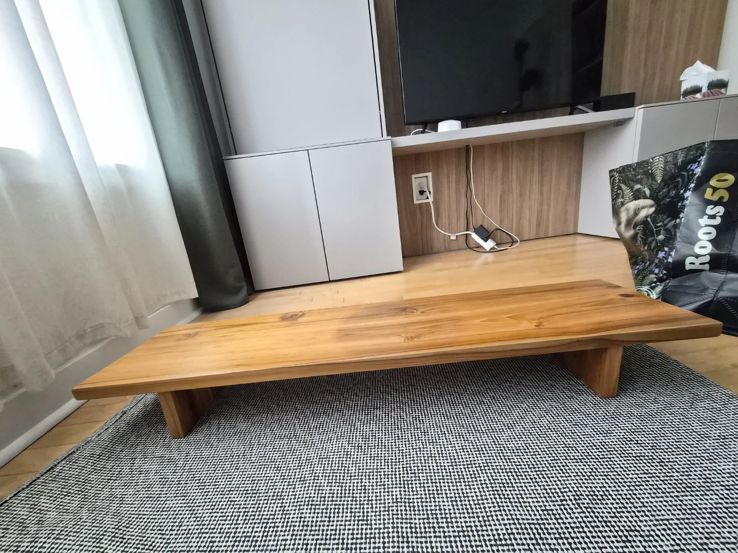 Desky Monitor Stand - Teak Hardwood