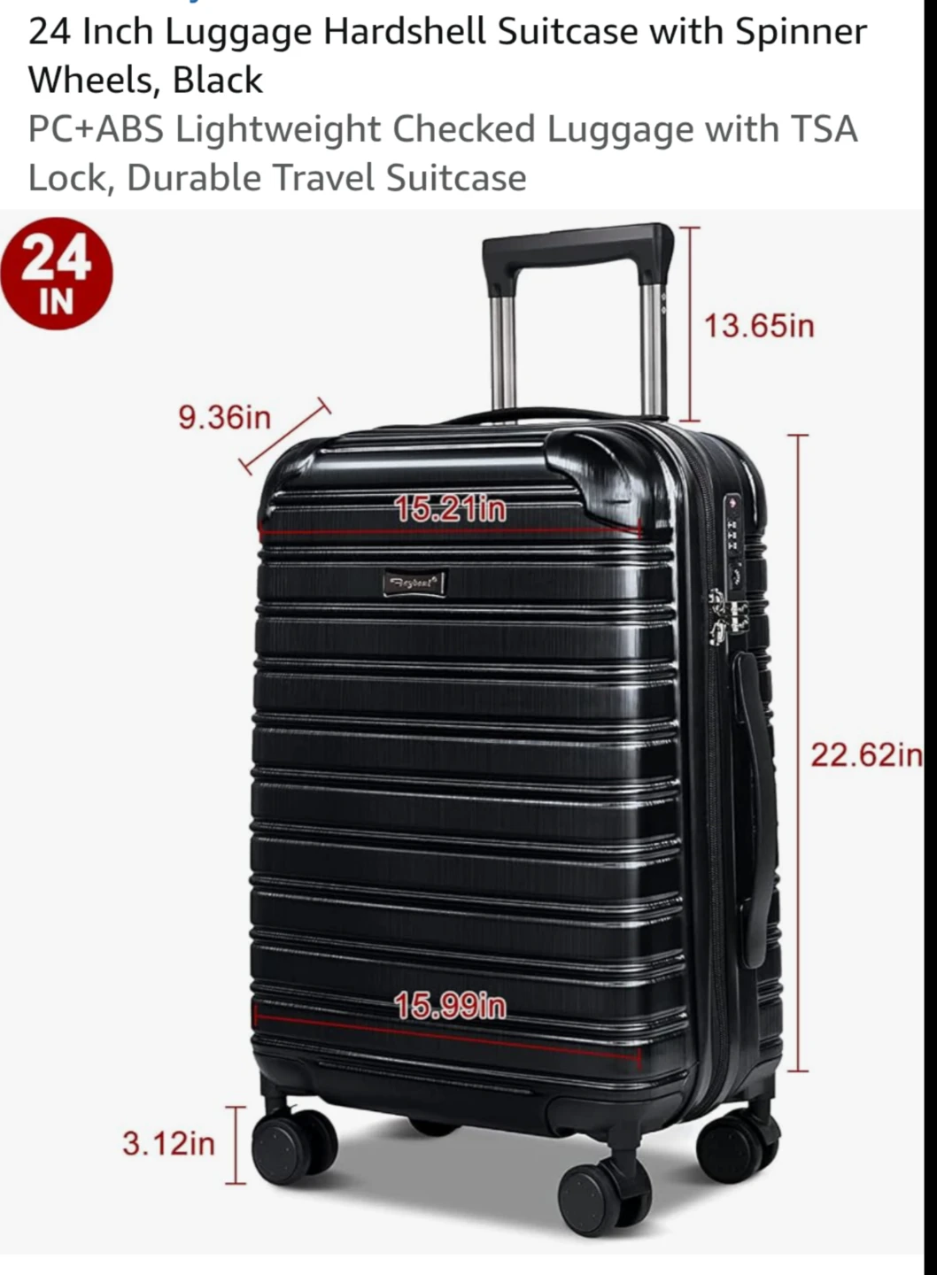 24 Inch Luggage Hardshell Suitcase( Brand New) - photo 4