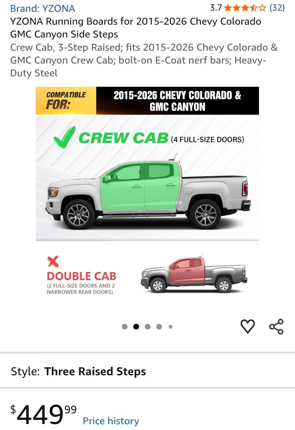Running Boards for Chevy Colorado & GMC Canyon - photo 3