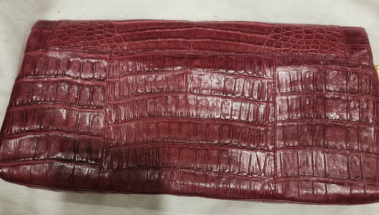 Nancy Gonzalez Maroon Crocodile Clutch - photo 2