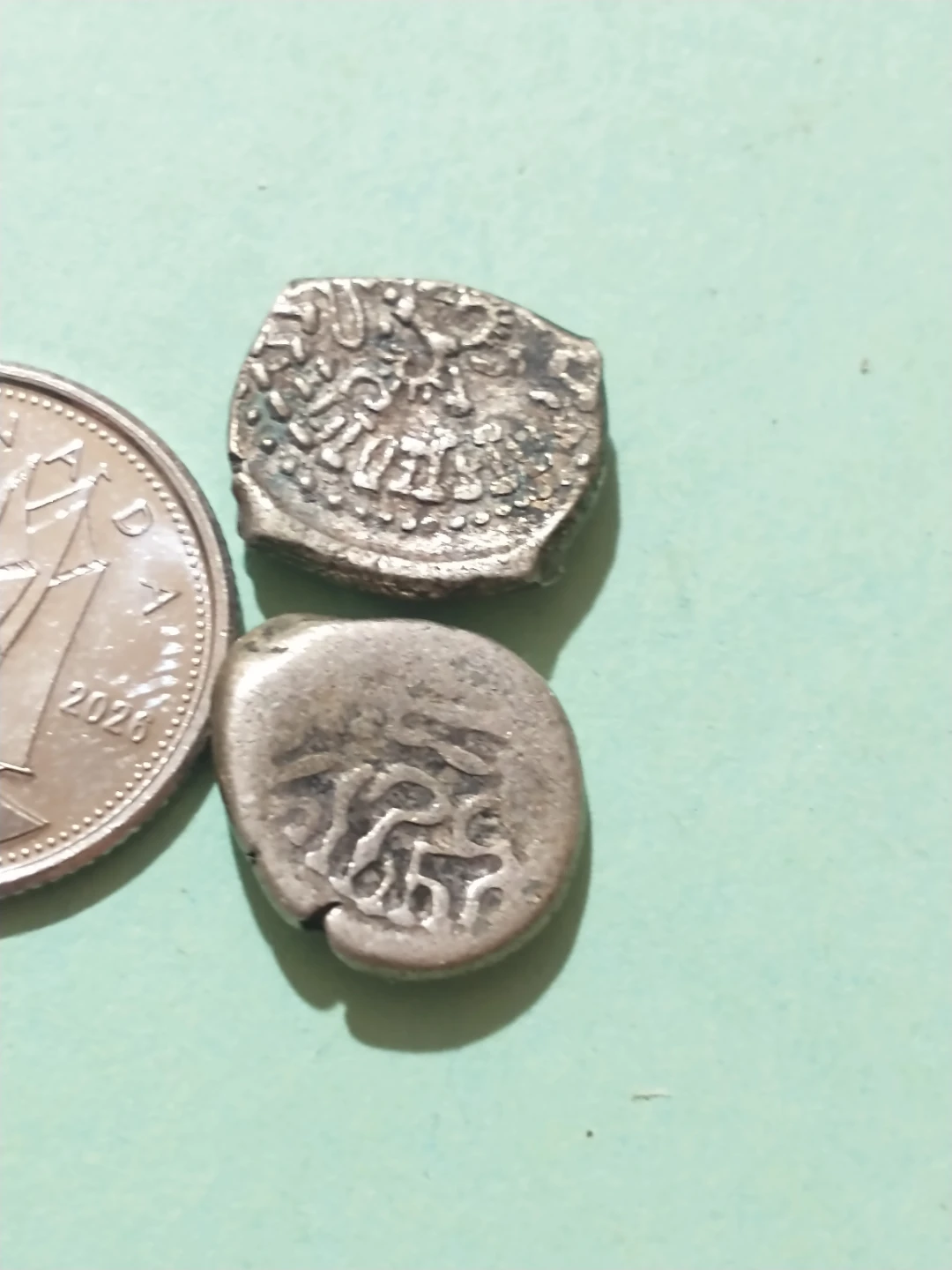 476-767 AD Maitraka Empire Ancient Silver Coins - photo 5
