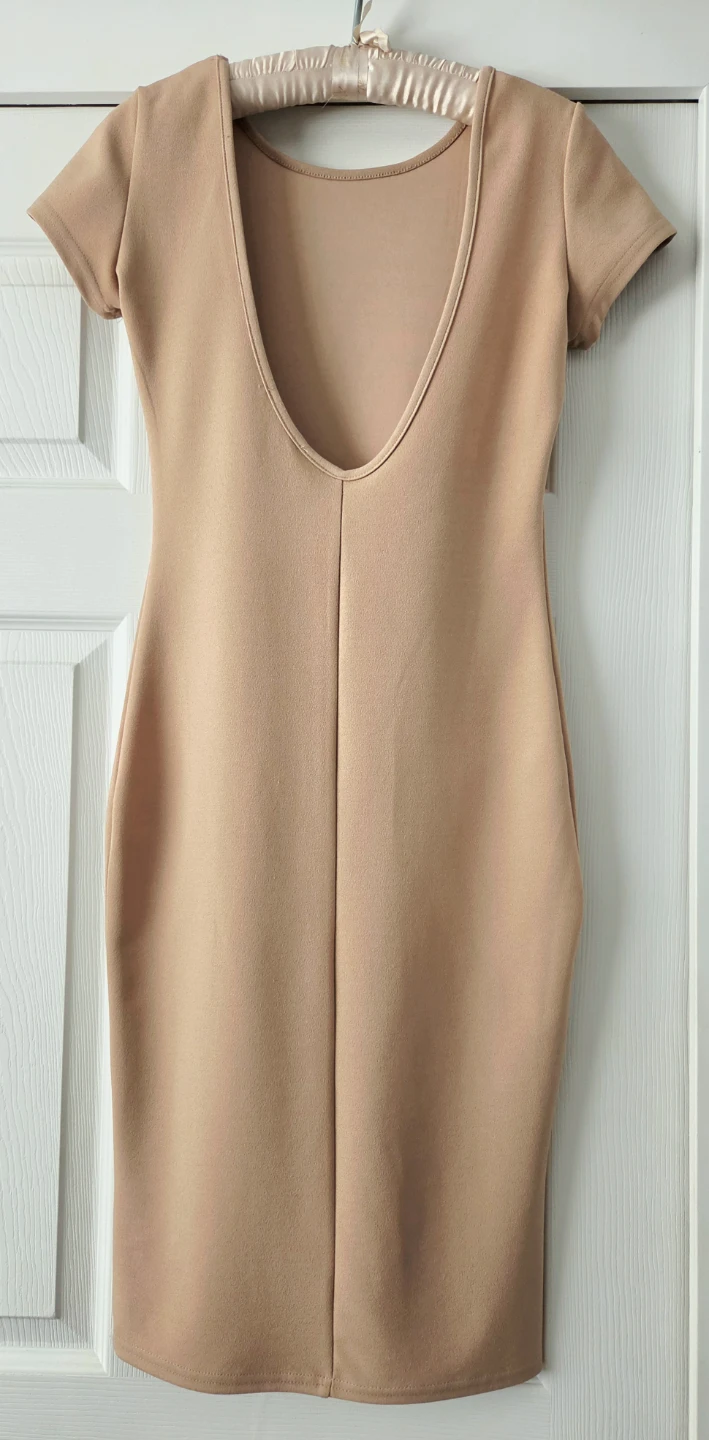 Nude Colour Open Back Dress - photo 2