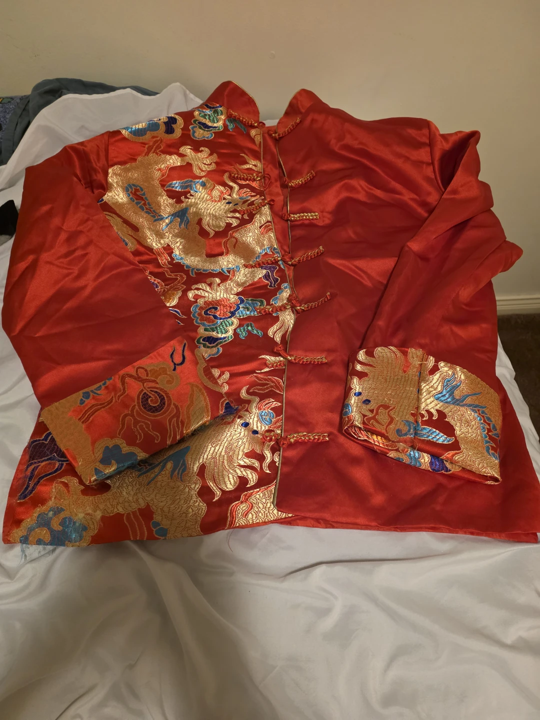 Traditional Chinese Red Dragon Jacket