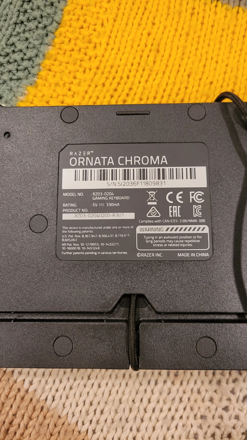 Razor Ornata Chroma Gaming Keyboard (with wrist pad) - photo 2