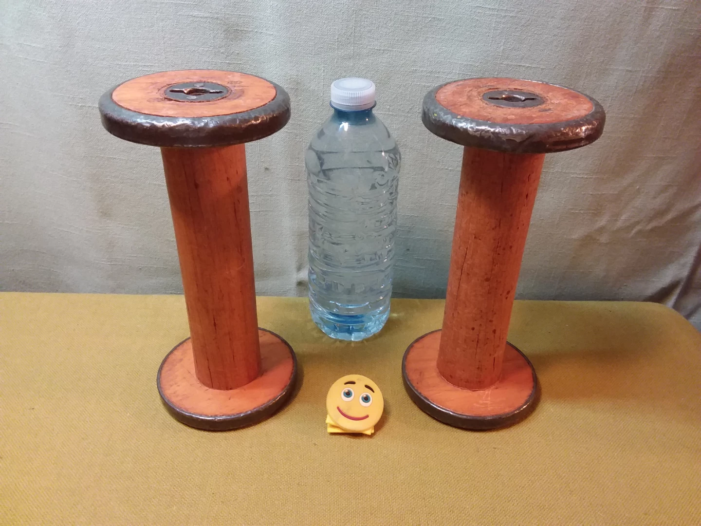 🏈 🧵 Like 🆕 Pair of Vintage Wooden Spools 🧵🧵
