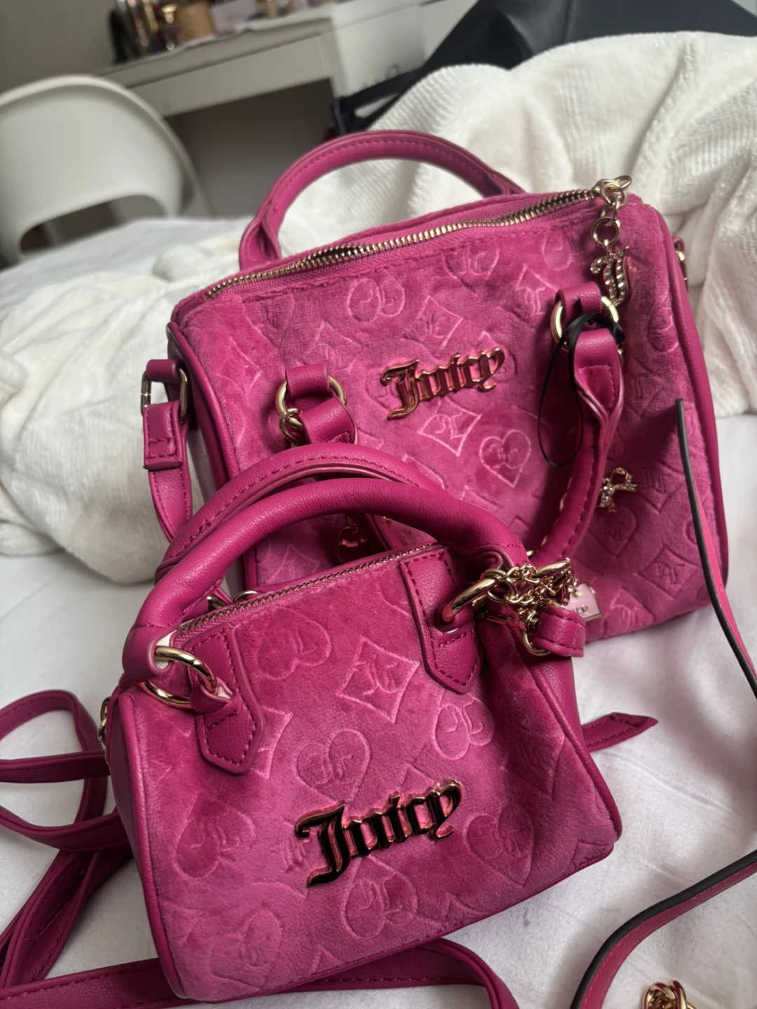 Juicy Couture Hot Pink Velour Purse