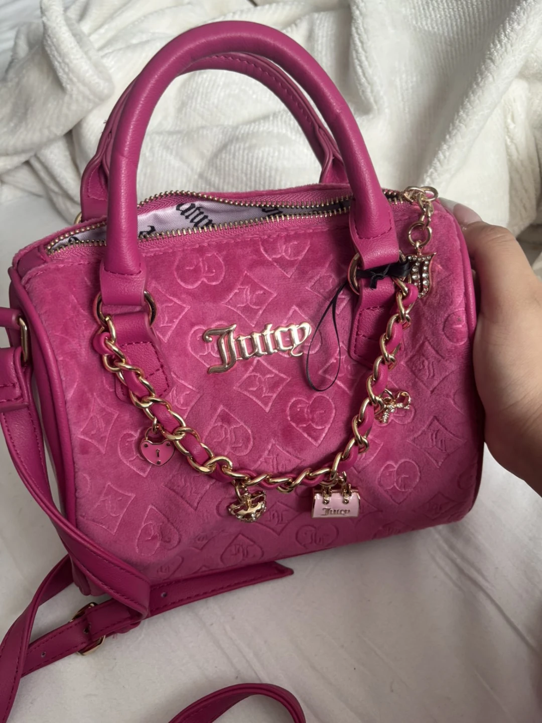 Juicy Couture Hot Pink Velour Purse - photo 2
