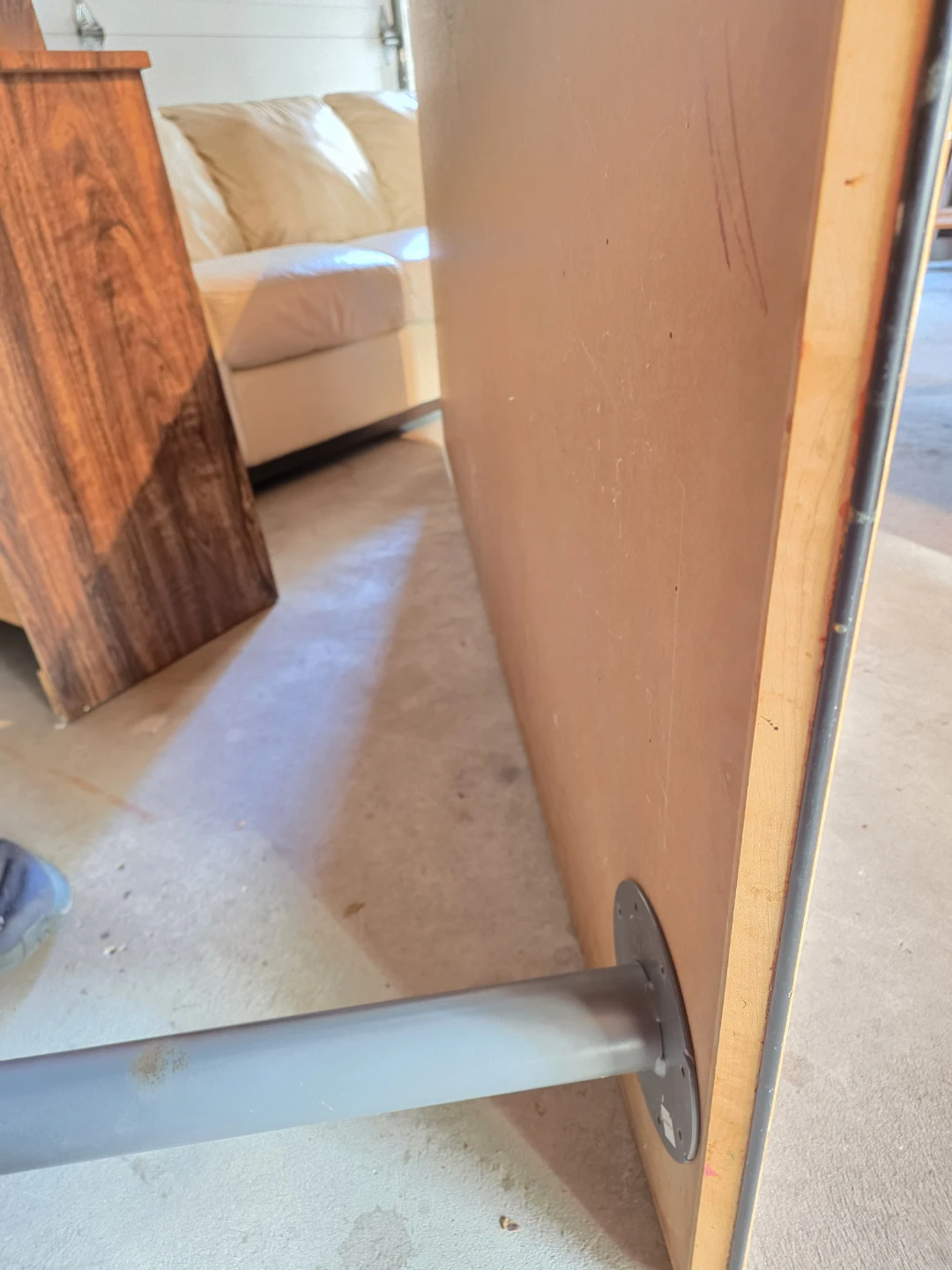 Wood Laminate Table Top with Metal Legs