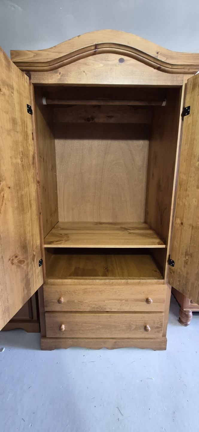 Solid Wood Armoire and Matching Bedside Tables - photo 3