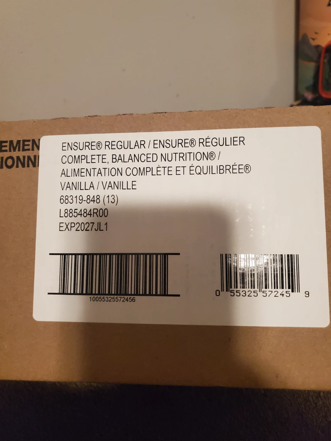 Ensure Regular Vanilla Nutritional Supplement 6 Pack