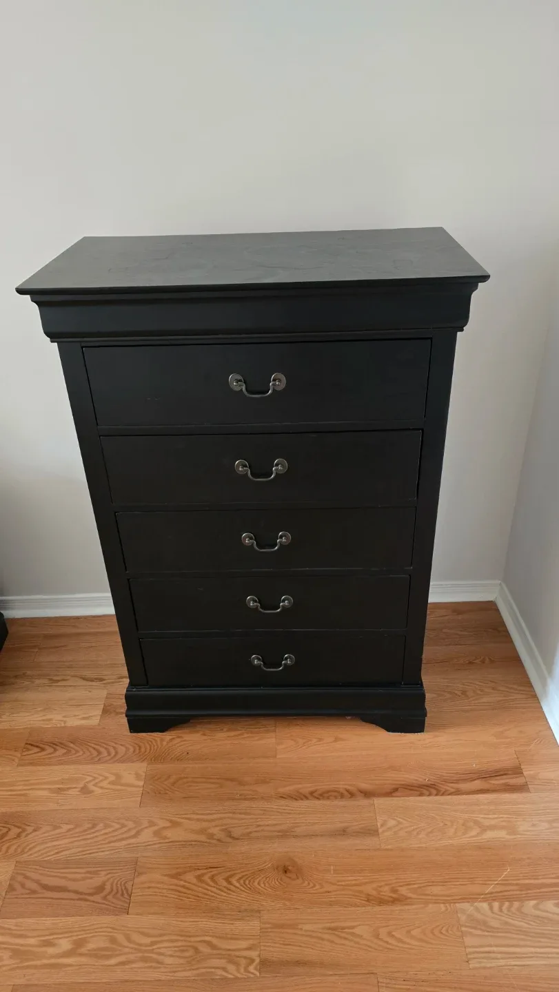 5-Drawer Dresser - Black - photo 5