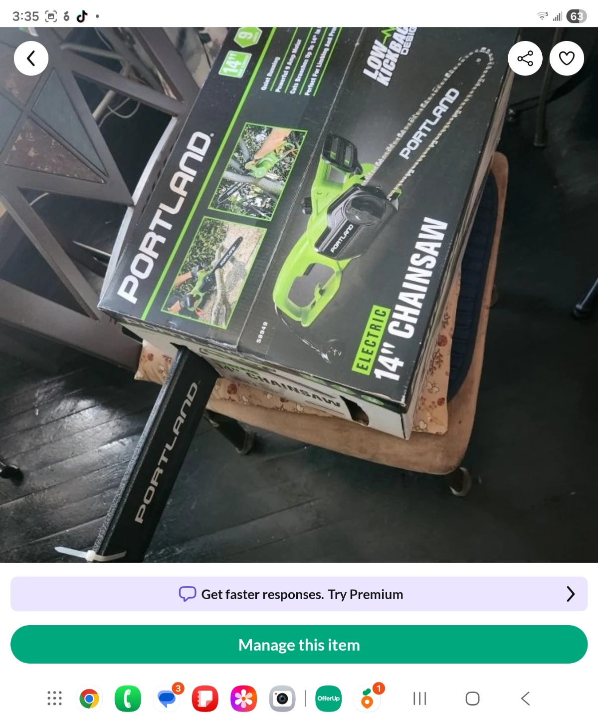 Portland 14-inch Electric Chainsaw
