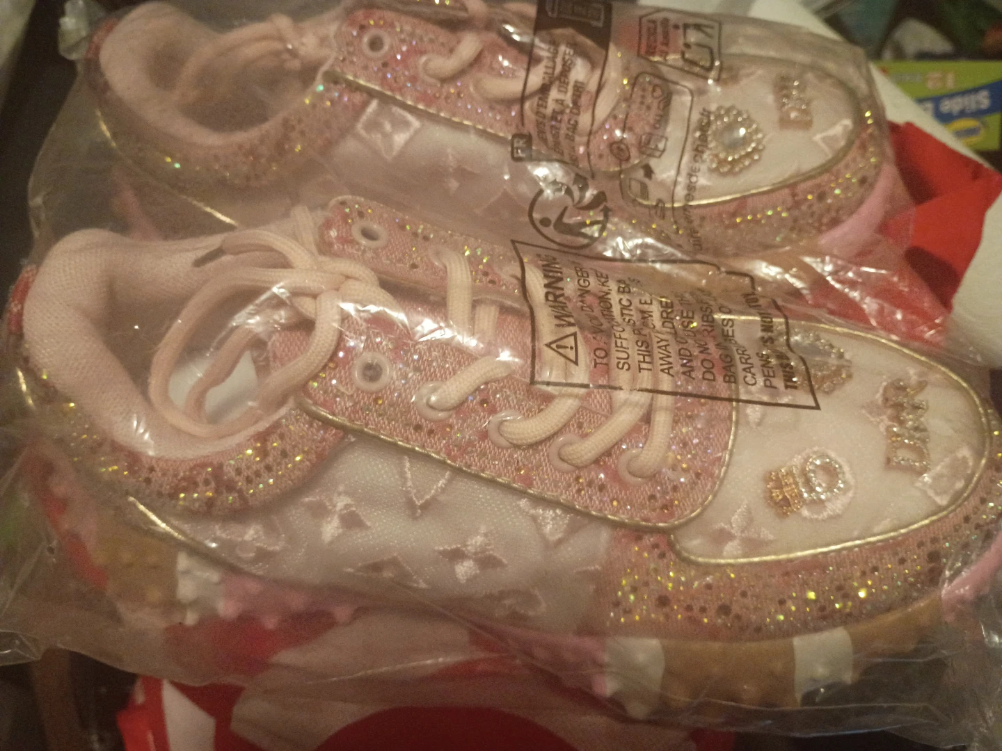 Pink Glitter Sneakers