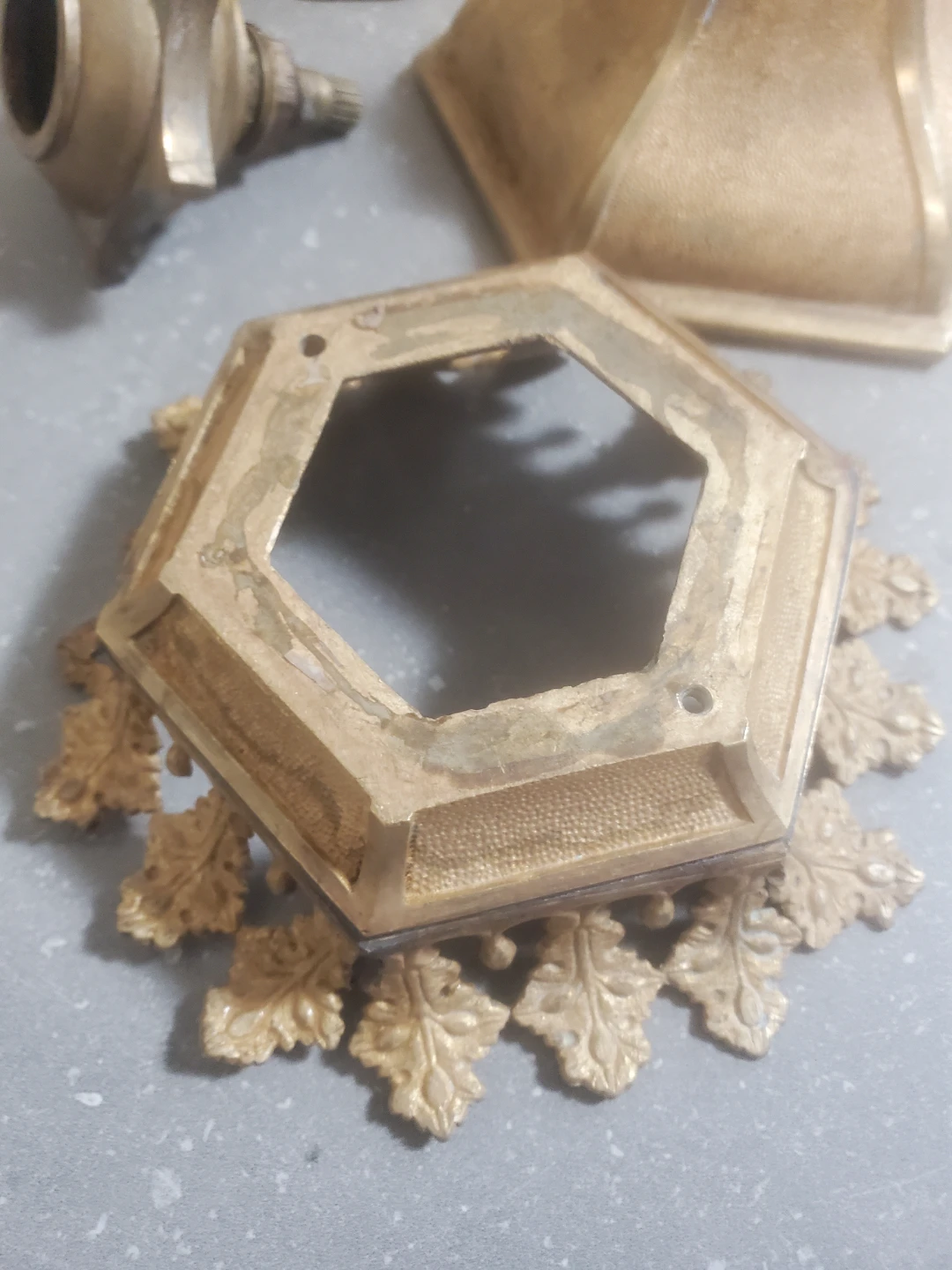Antique Brass Lamp Pieces - 1 PC. Marked EMCO 1057N - photo 3