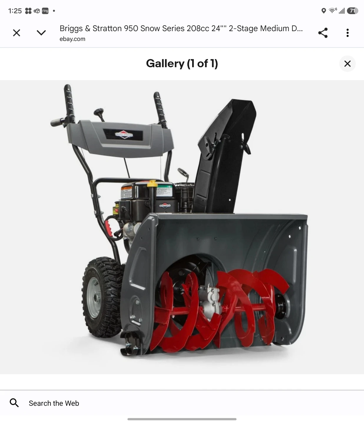 Snow Blower, electric start, tuned up