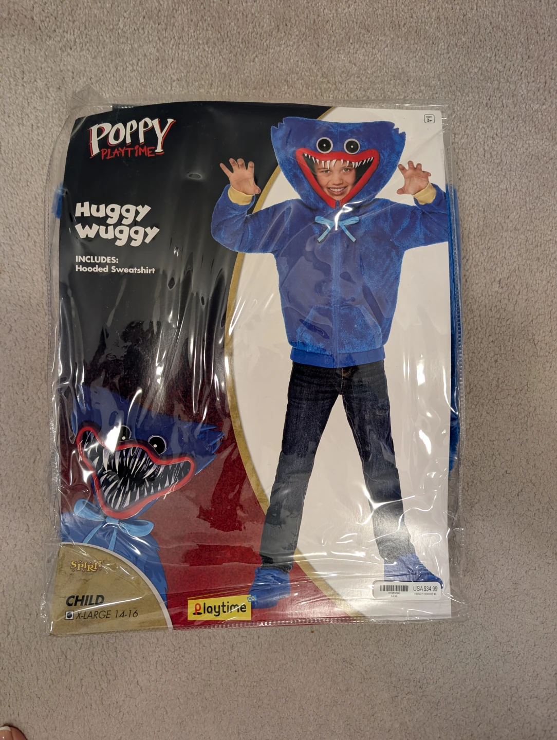 Spirit Halloween Poppy Playtime Huggy Wuggy Hoodie XL - photo 5