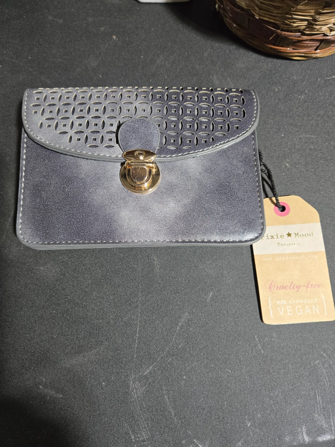 Pixie Mood Vicky Pouch Grey Vegan Leather