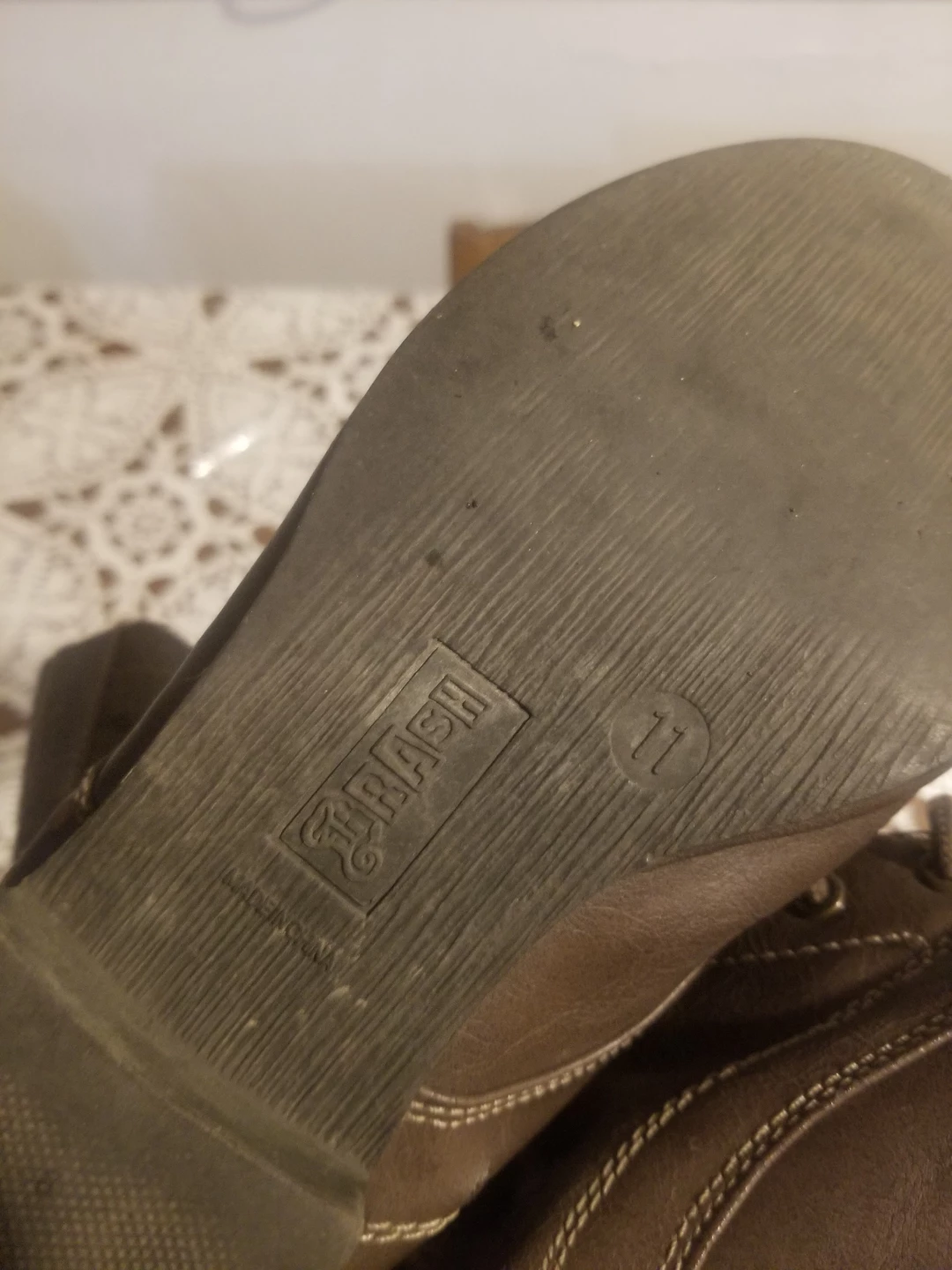 Brash Brown Lace-Up Boots Size 11 - photo 5