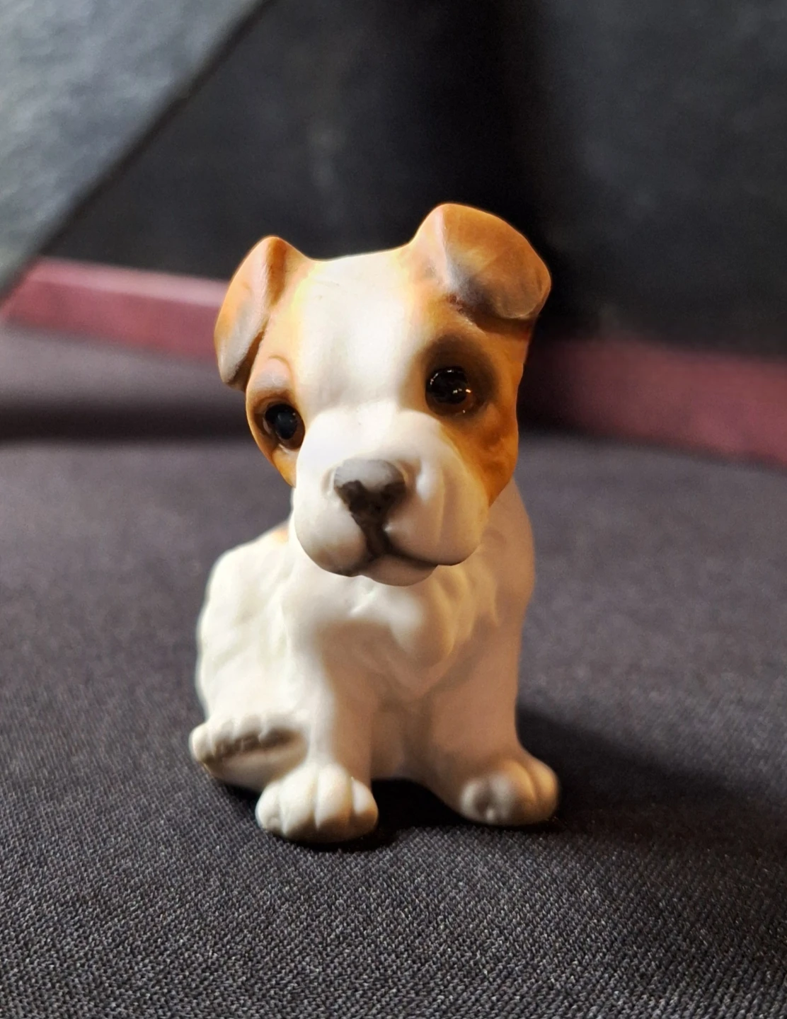 Vintage Porcelain Puppy Figurine 🏈 (Kit Cat Club rescue)