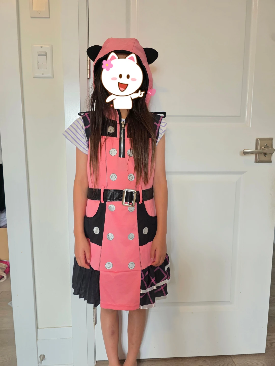 Girls Pink and Black Costume Dress