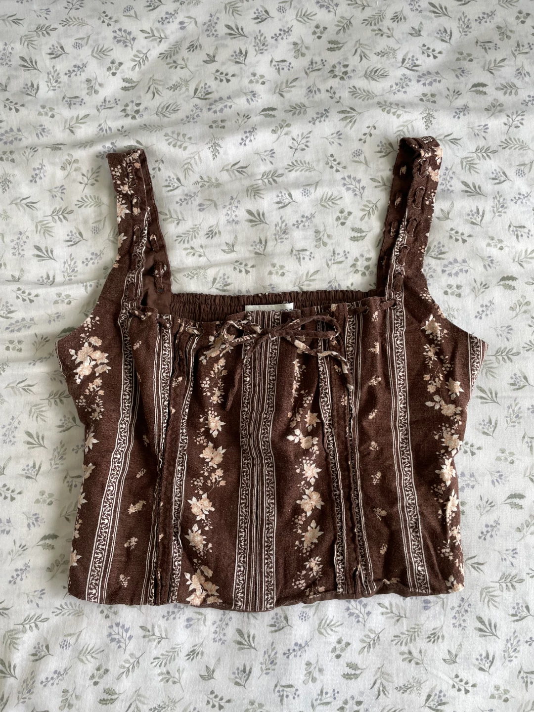 Brown Floral Top