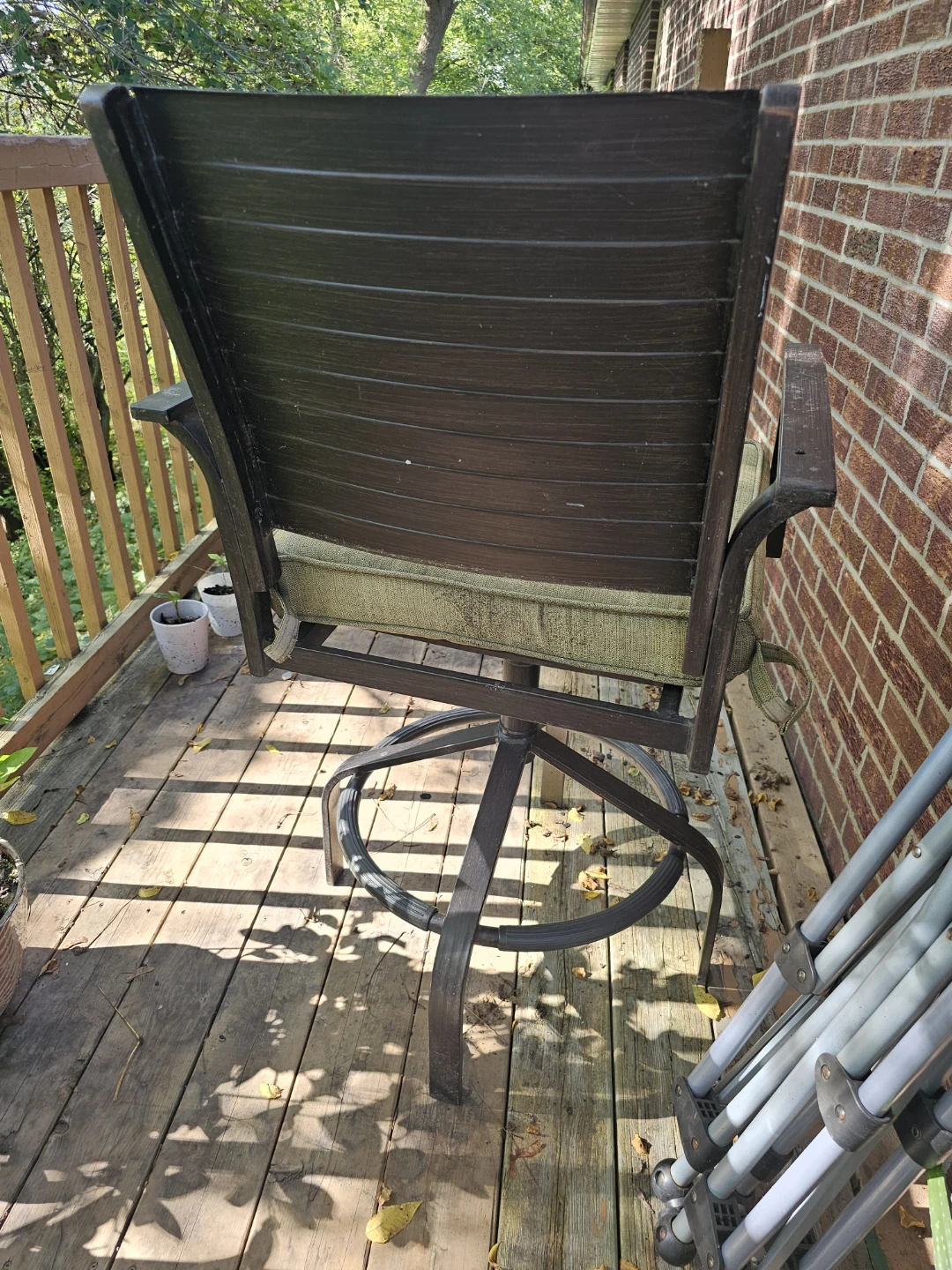 Outdoor Metal Swivel Patio Chair - photo 3