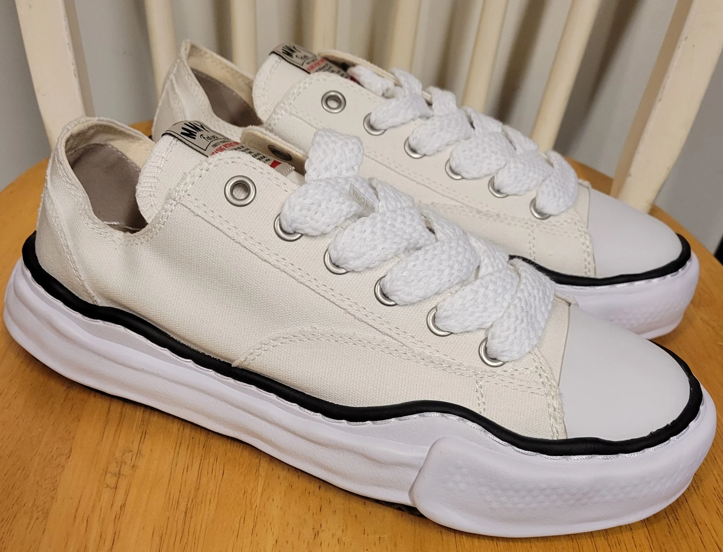 Maison MIHARA YASUHIRO PETERSON Canvas WHITE Men's Sz  43 / 10