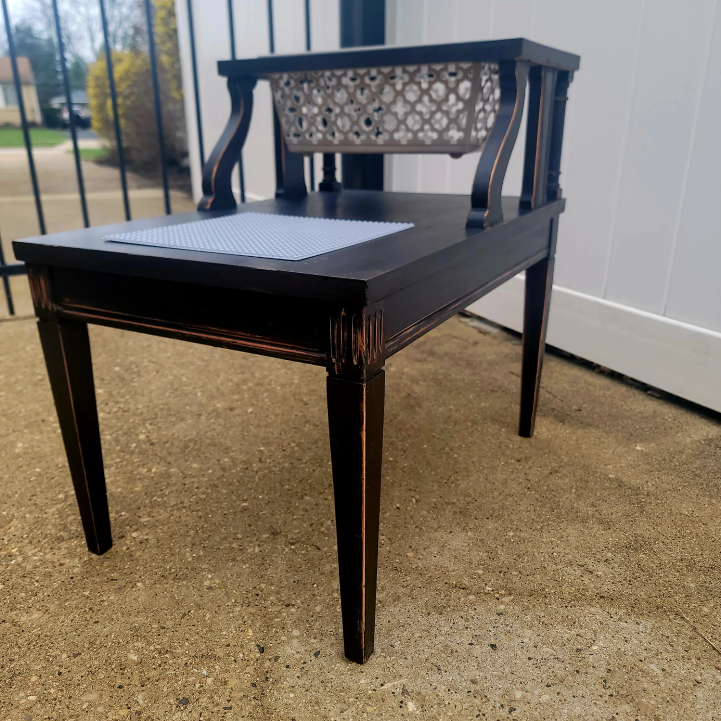 Black Two-Tier Side Table Lego table/storage $100 - photo 3