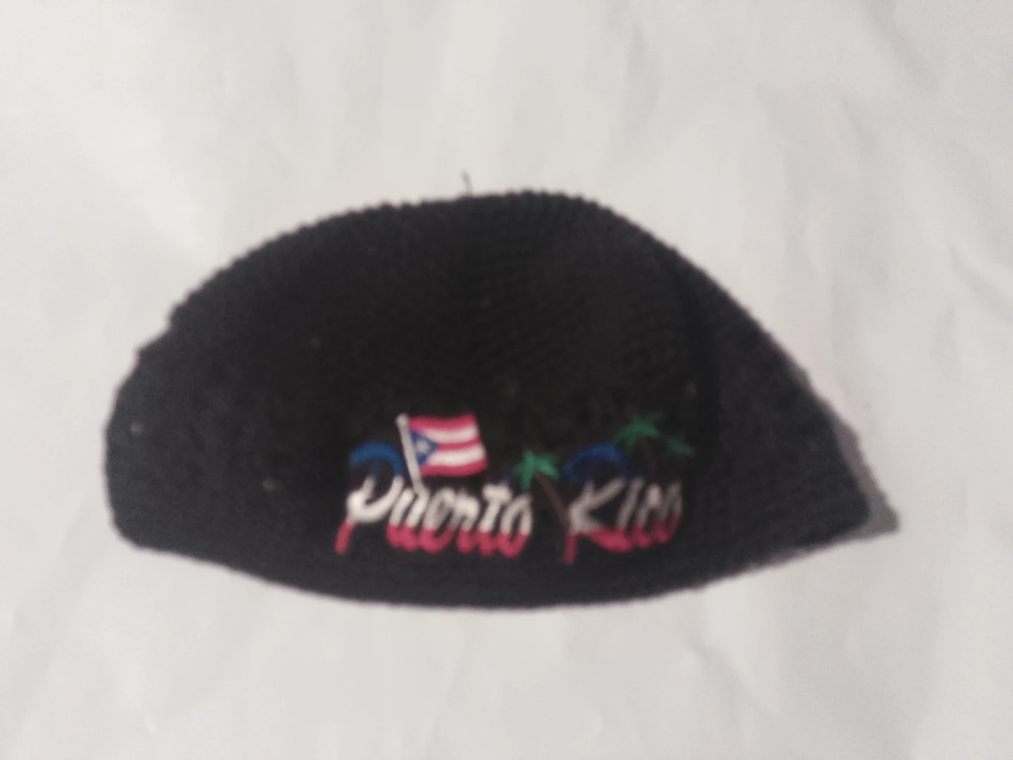 Black Puerto Rico Crocheted Beanie