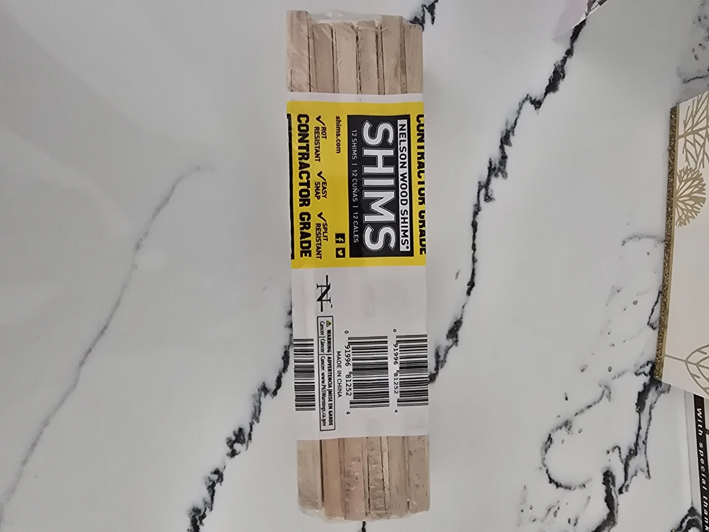 Nelson Wood Shims Contractor Grade