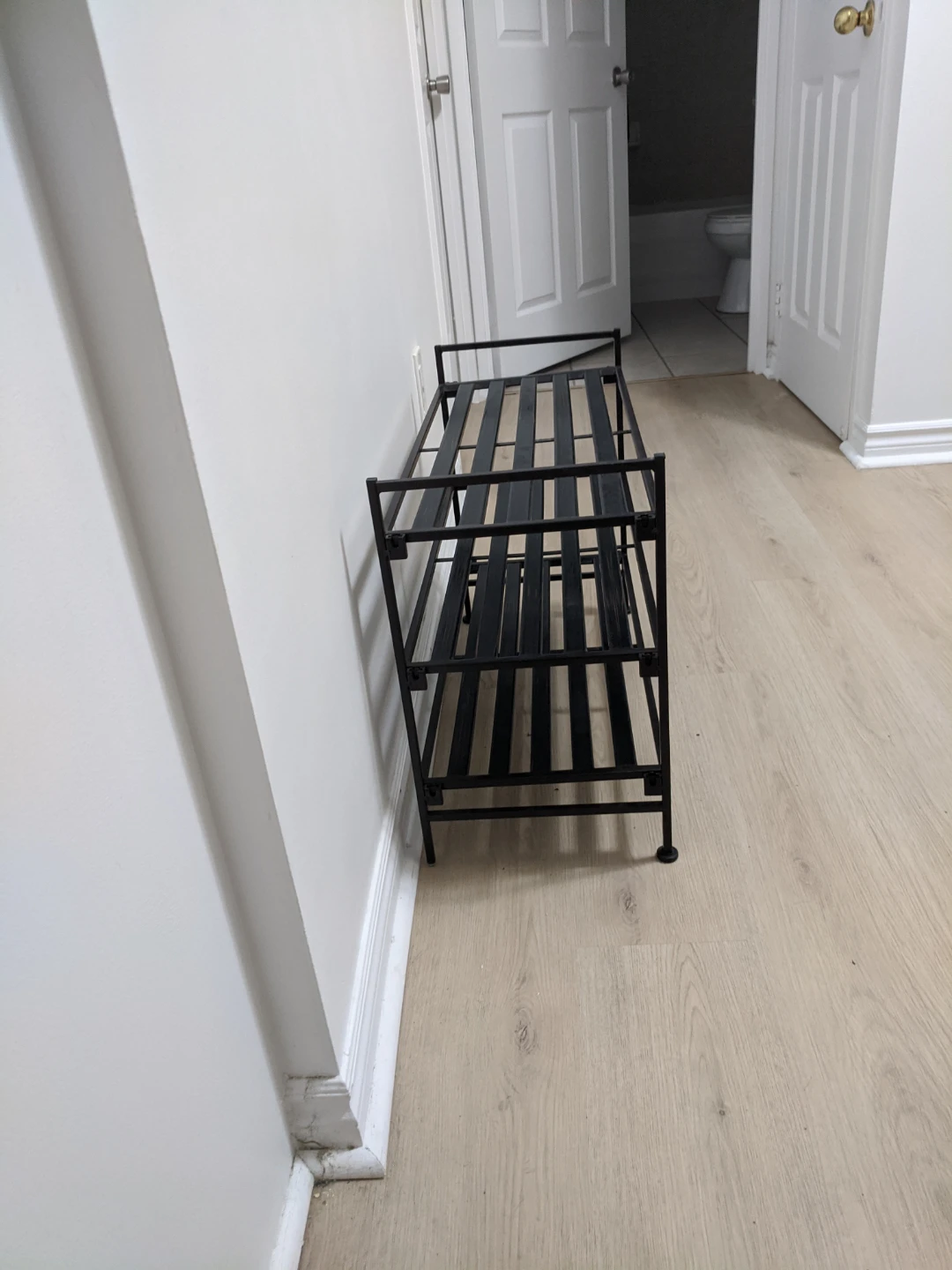 Black 3-Tier Shoe Rack - photo 2