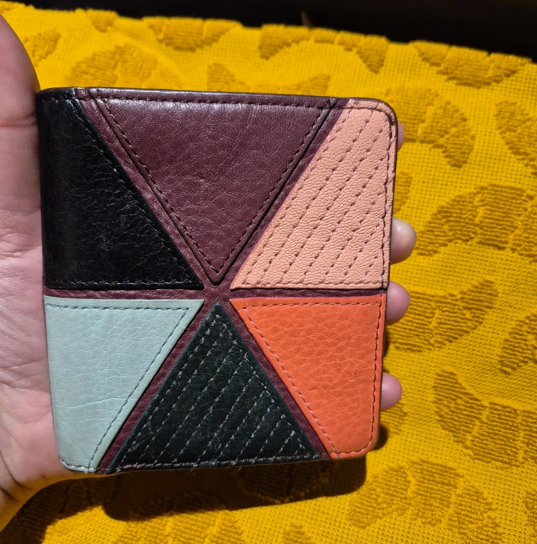 Fossil multi-coloured leather wallet