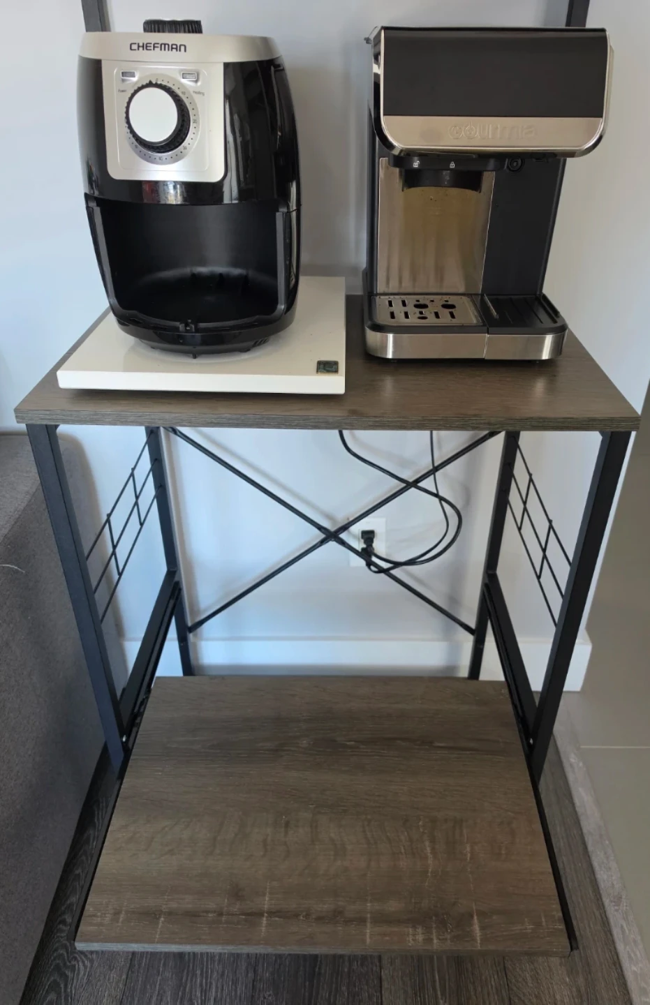 Kitchen Utility Shelf with Wood Finish - photo 4