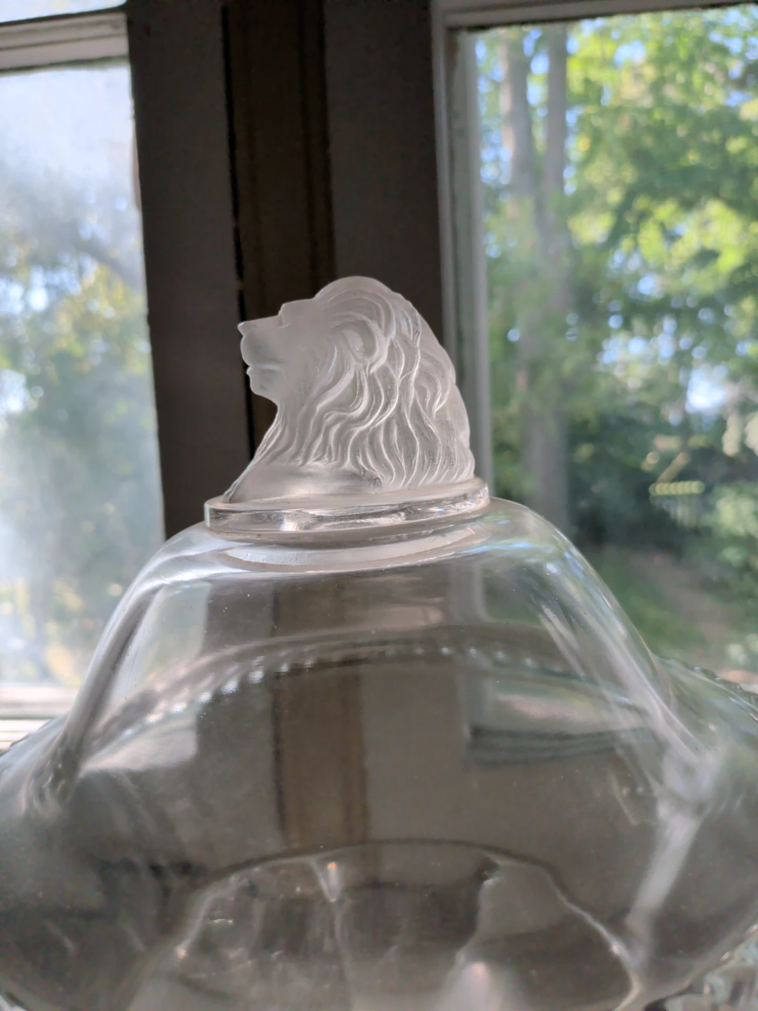 Vintage Lion Head Crystal Compote Dish - photo 4