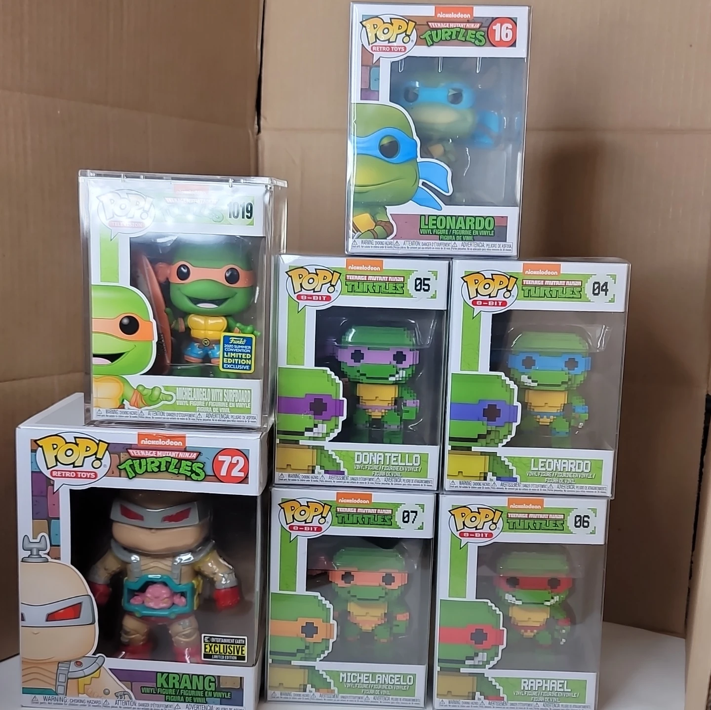 Teenage Mutant Ninja Turtles Funko Pop Collection Lot of 7
