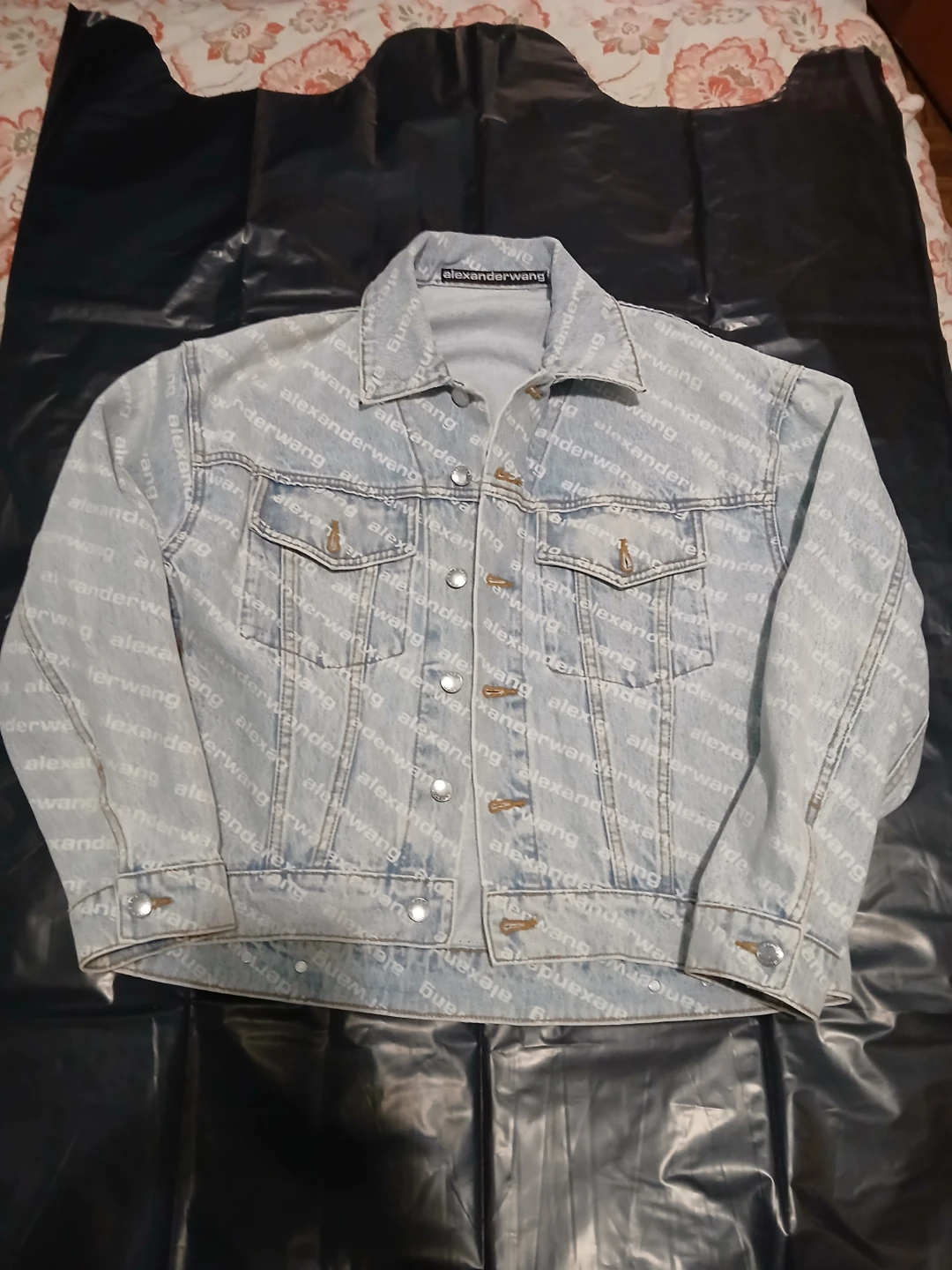 Alexander Wang Logo  Monogram Denim Jacket