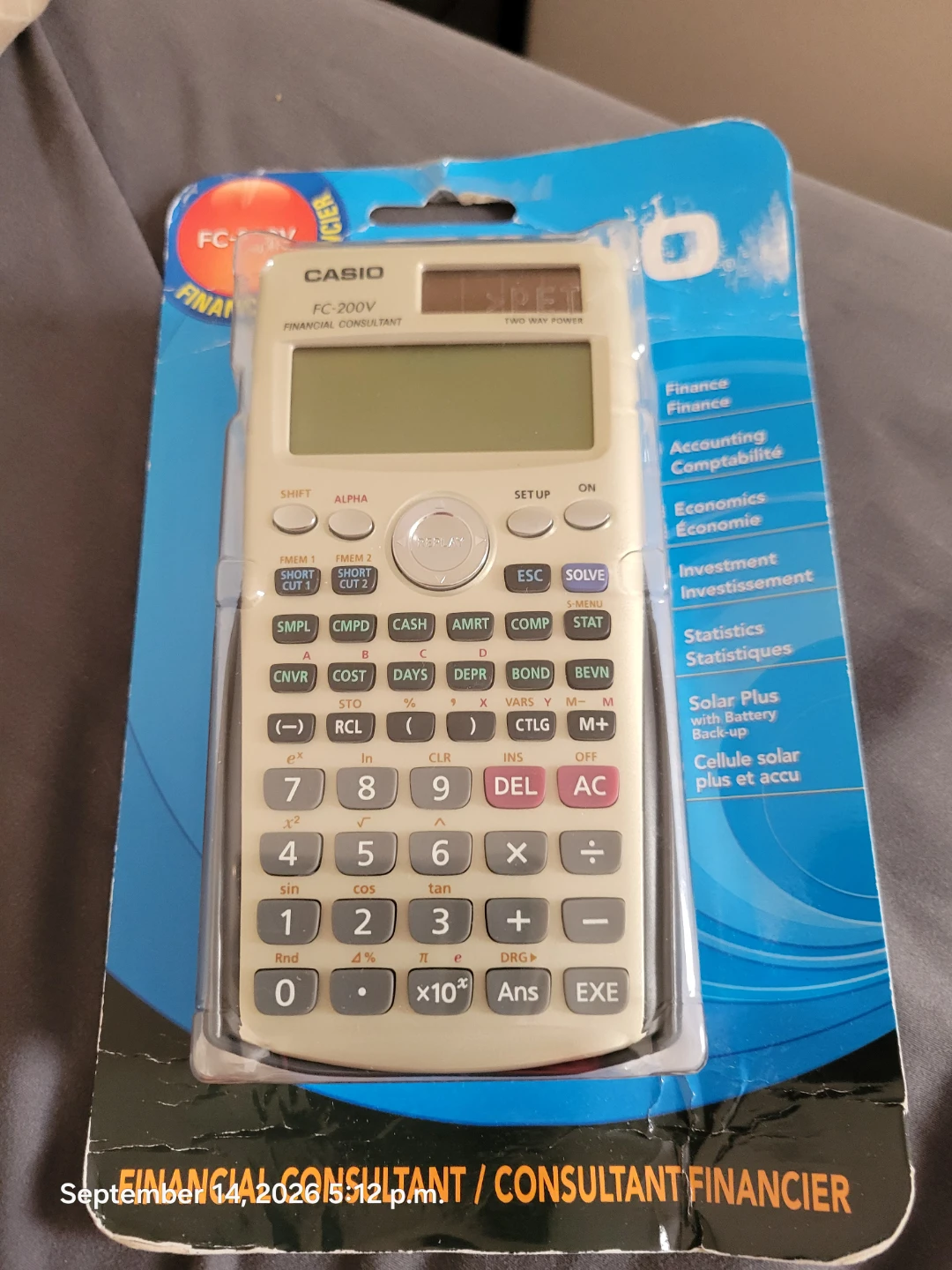 Casio FC-200V Financial Consultant Calculator
