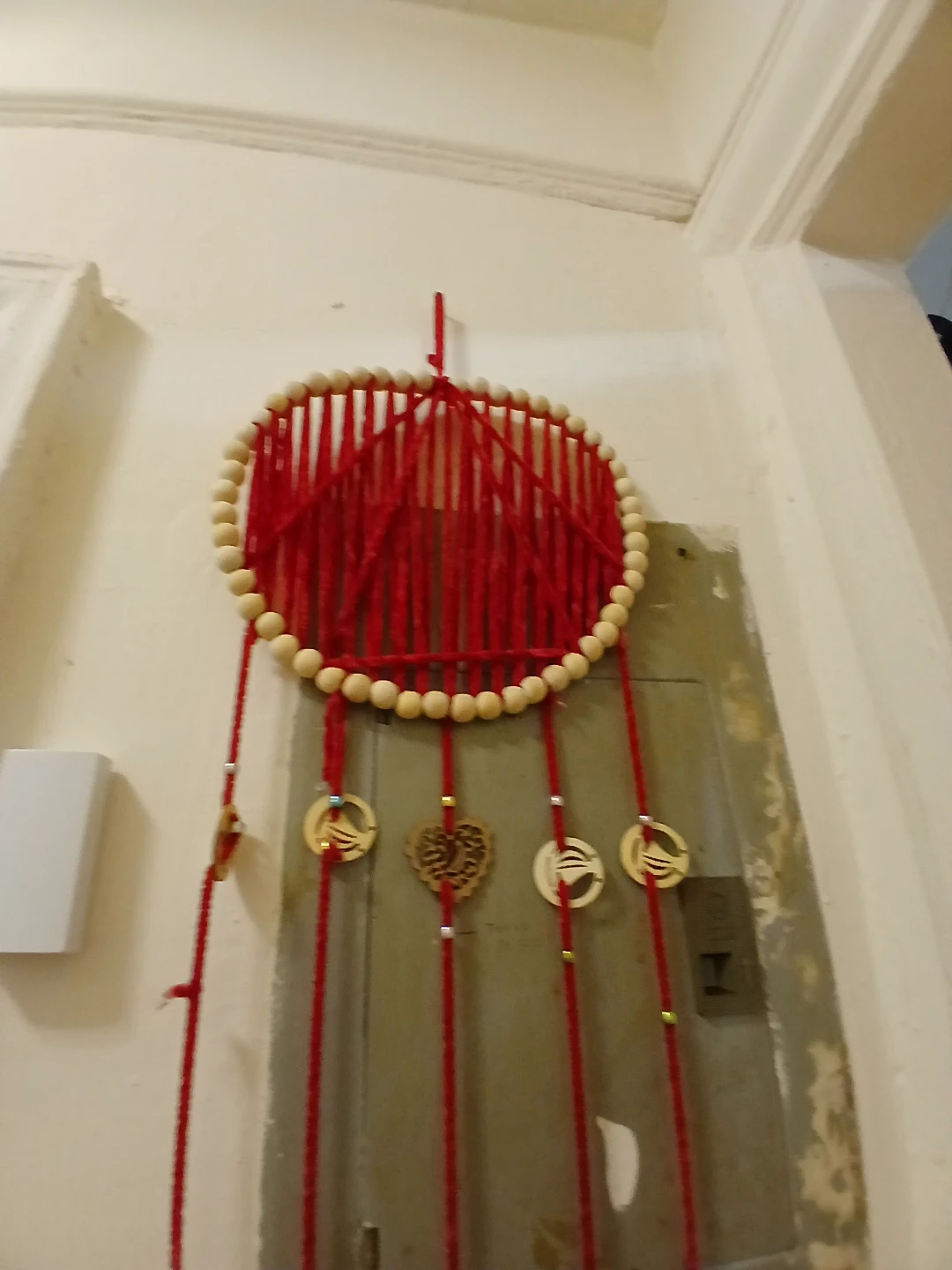 Handmade Red Dreamcatcher Wall Hanging🏈