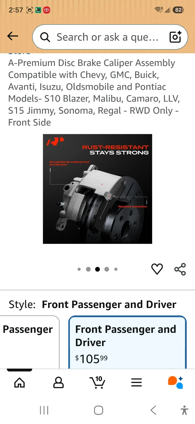 A-Premium Disc Brake Caliper Assembly Compatible - photo 5